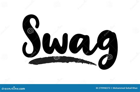 Swag Stylish Typography Text Lettering Phrase Vector Design Stock