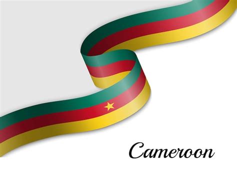 Premium Vector Waving Flag Of Cameroon On White Background