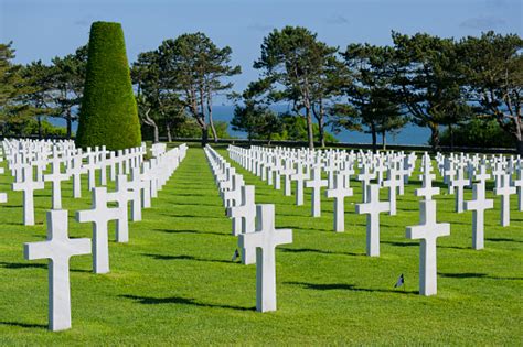 Us Cemetery Omaha Beach In Colleville Normandy France Stock Photo