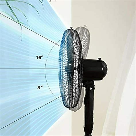 Pelonis 16 Pedestal Remote Control Oscillating Stand Up Fan 7 Hour