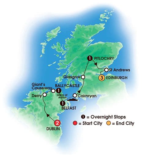 Irish And Scottish Sampler 9 Day Coach Tour Overnights 2 Dublin 1