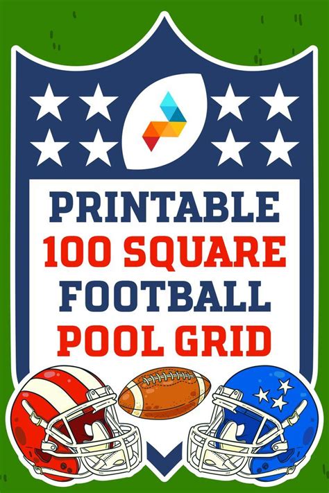 Printable 100 Square Football Pool Grid Football Pool Football Match