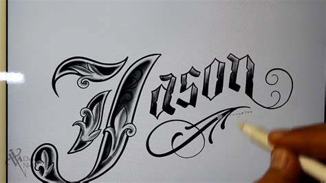 Dibujando Letras Chicanas Faith Lettering Tattoo Time Lapse Drawing