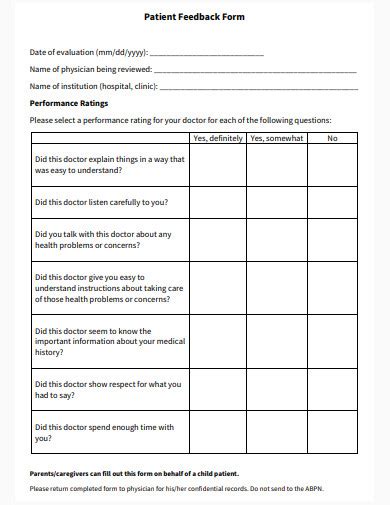 Free 51 Feedback Form Samples In Pdf Ms Word Excel