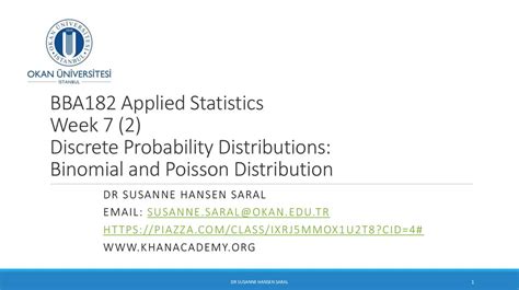 Binomial distribution is biparametric, i.e. Discrete Probability Distributions: Binomial and Poisson ...