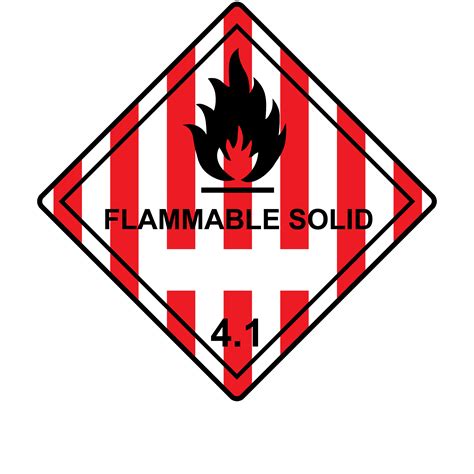 Buy Flammable Solid Gas Labels Hazard Warning Diamonds