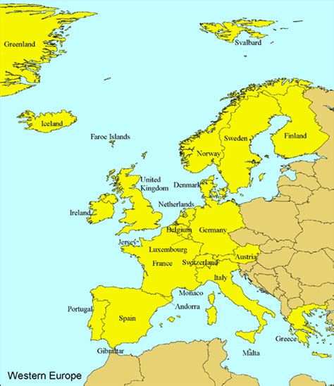 Western Europe Regions Map Pictures Grow Map Of Europe