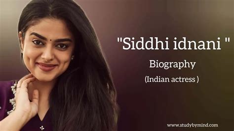 Siddhi Idnani Biography In English Indian Actress Age Net Worth