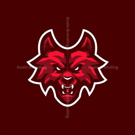 Red Wolf Mascot Logo Animal Logo Red Wolf Mascot