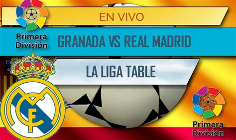 With 3 games remaining in the la liga title race, real madrid knows nothing less than 3 points will do when they travel south to take on granada at los cármenes stadium. Granada vs Real Madrid Score En Vivo: La Liga Table