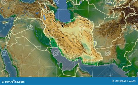 Iran Physical Composition Borders Stock Illustration Illustration