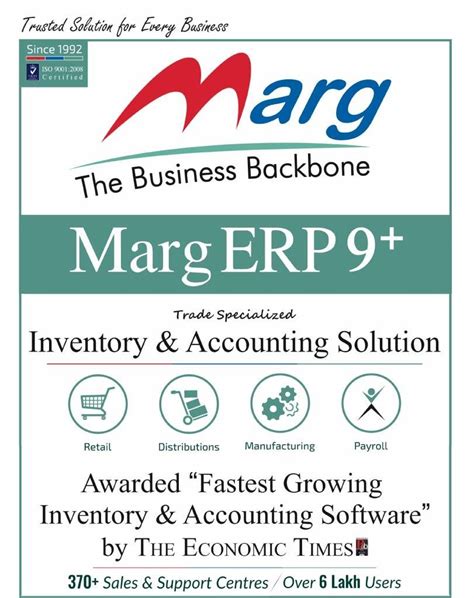 Marg Erp 9 Counter Inventory And Accounting Software Silver Version Gst