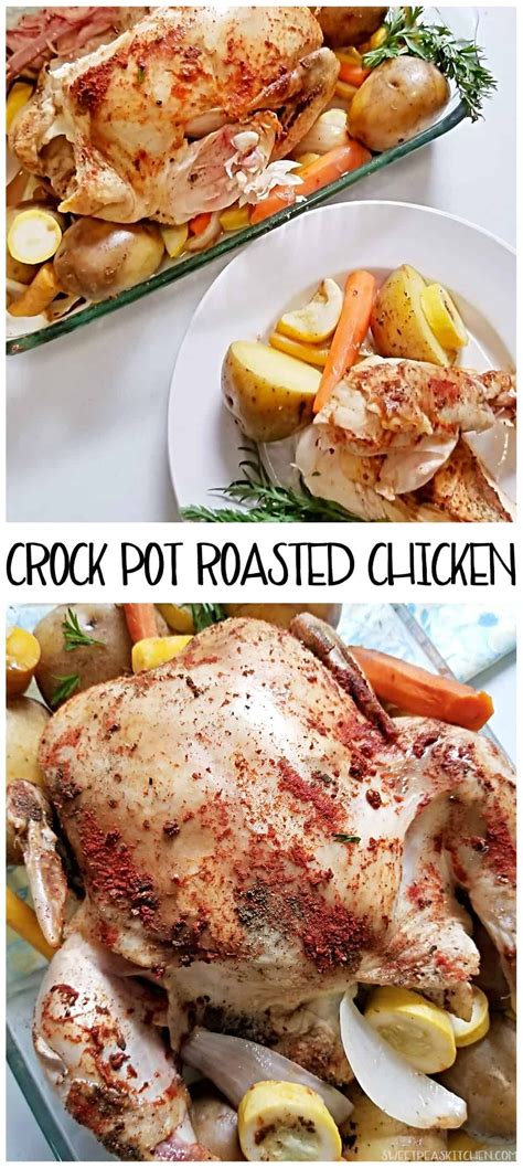 Crock Pot Whole Roasted Chicken With Summer Vegetables Recipe With