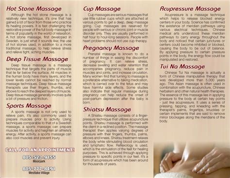 Massage Therapy Brochures Massage Therapy Massage Marketing Massage