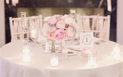 Dreamy Pale Pink And Ivory Peony Wedding Centerpiece
