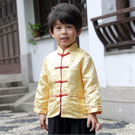 China Dress Children Tang Coat Baby Boys Clothes Dragon Party Costumes