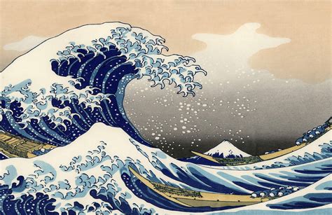 The Great Wave By Hokusai Wallpaper Mural Hovia Japanese Wave