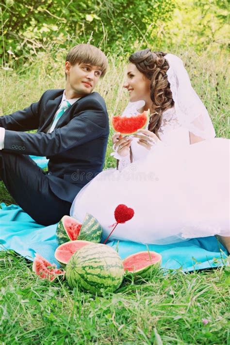 Watermelons For Newlyweds Stock Photo Image Of Adult 47361916