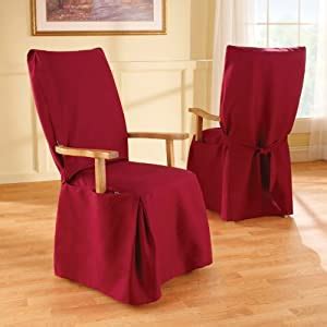 Dining chair covers velvet wedding slipcovers christmas seat cover. Amazon.com - Sure Fit Cotton Duck Dining Room Chair ...
