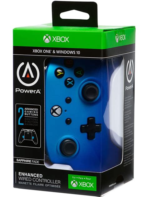 Powera 1506684 02 Enhanced Wired Controller For Xbox One Sapphire
