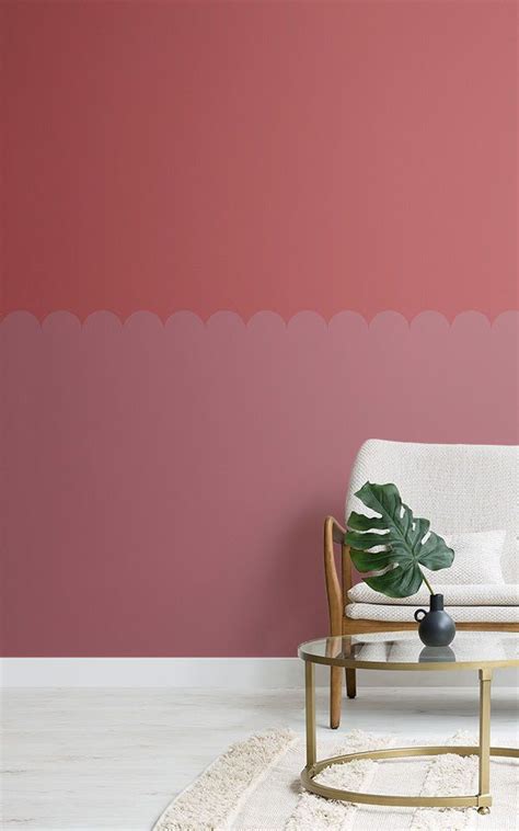 Pink Two Tone Colour Wallpaper Mural Muralswallpaper In 2020 Mural