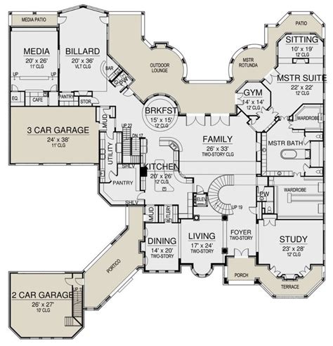 House Plan 5445 00422 Luxury Plan 15658 Square Feet 6