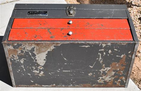 Vintage Homak 2 Drawer Metal Aged Tool Box 905 Free Shipping Etsy