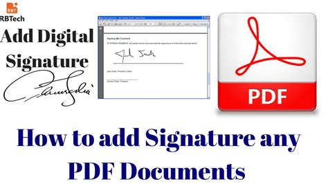 How to add Digital Signature in any PDF Documents By using Adobe acrobat - YouTube