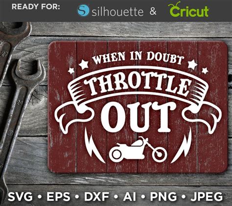 When In Doubt Throttle Out Svg File Motorcycle Svg File Etsy