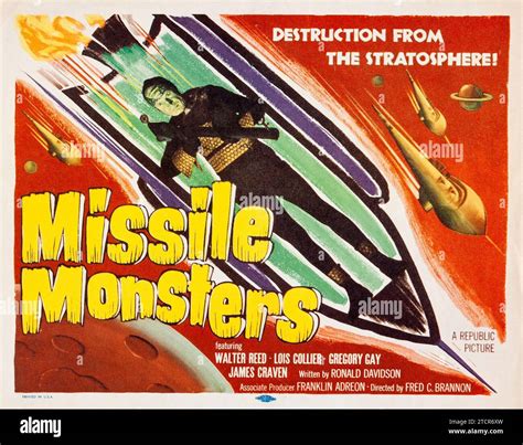 Missile Monsters Republic 1958 Vintage Lobby Card Science Fiction