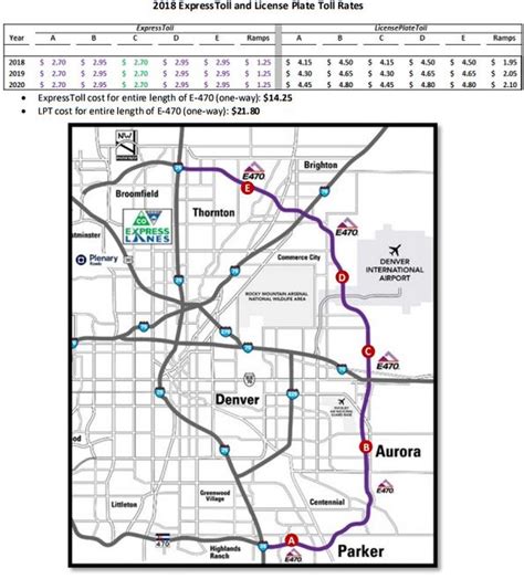 Colorado E 470 Toll Map Get Map Update