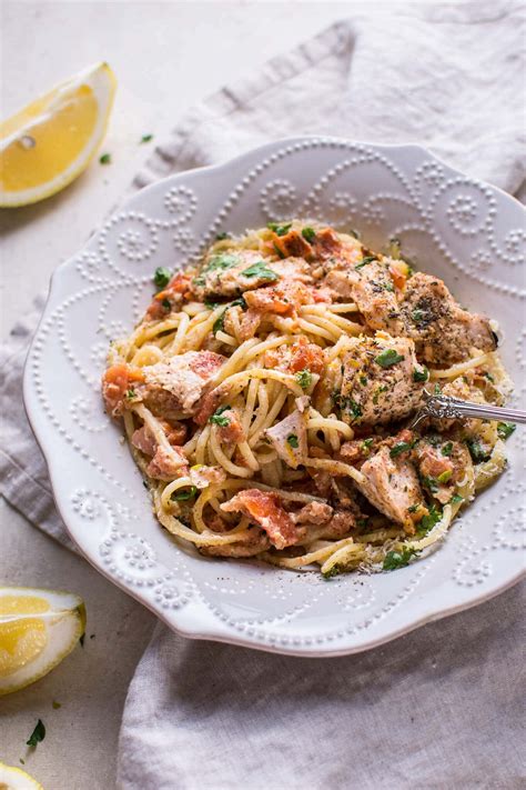 Yes, just be sure to defrost the shrimp and pat dry before adding to the hot skillet! Creamy Lemon and Fresh Tomato Salmon Pasta • Salt & Lavender