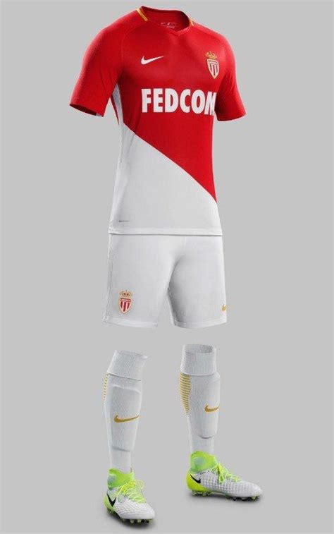 Official monaco home and away football shirts. AS Monaco 2017/2018 Home Kit | As monaco, Monaco, Soccer ...