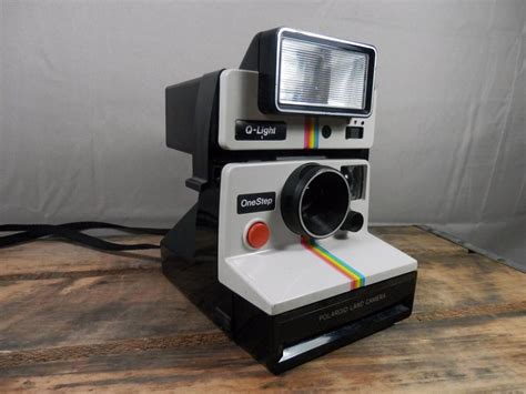 Vintage Polaroid Sx 70 Rainbow Land Camera One Step White Q Light Flash