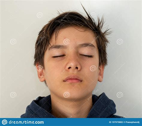 Close Up Blackhead Pimples On The Nose Of A Teenage Boy Skincare Acne