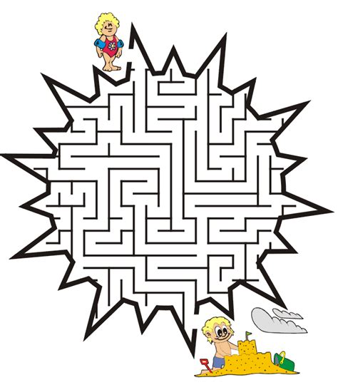 Summer Maze Free Printable Sun Maze Mazes For Kids Printable