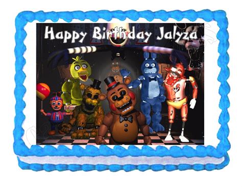 16x Comestibles Five Nights At Freddy Fnaf Cupcake Toppers Papel De