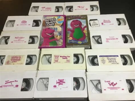 LOT OF 14 Barney VHS Tapes Sing Along Great Adventure School Alphabet