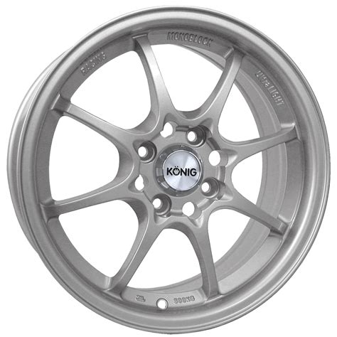 Konig Wheels Helium Silver Rim Wheel Size 15x65 Performance Plus Tire