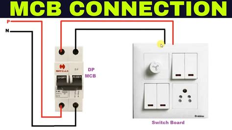 Wiring diagram for house with mcb rating selection guide. Double pole MCB connection | DP mcb connection wiring | house wiring - YouTube