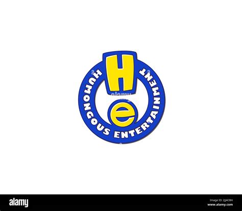 Humongous Entertainment Company Rotated Logo White Background Stock
