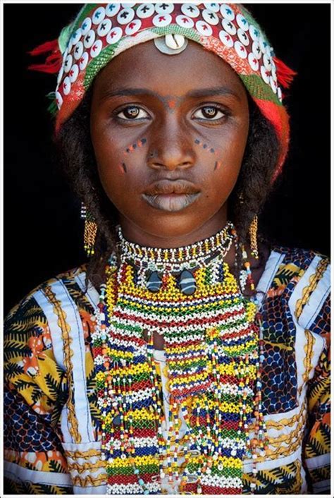 Africa Portrait Of A Hausa Fulani Girl With Facial Decoration South Eastern Niger ©john