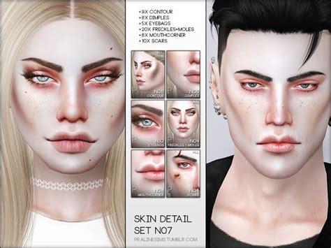 Sims 4 Ccs The Best Skin Detail Kit N07 By Pralinesims The Sims