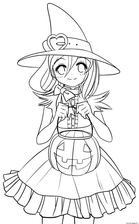 Cute Witch Girl Coloring Pages Coloring Pages