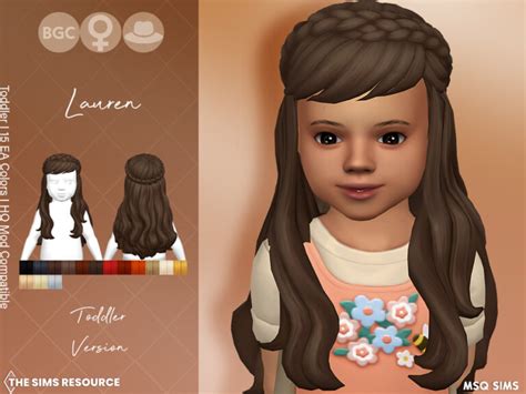 Lauren Hair Toddler By Msqsims At Tsr Sims 4 Updates