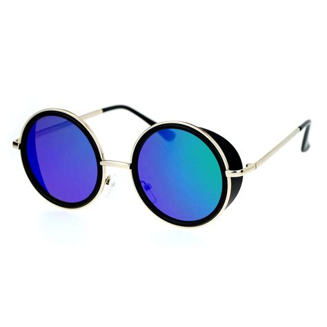 Sa106 Side Visor Hippie Round Circle Lens Sunglasses Ebay