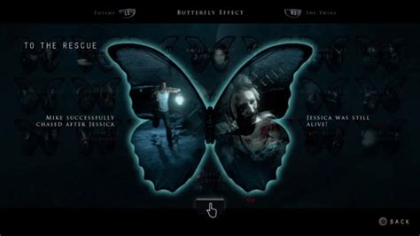 Example Of Until Dawn S Butterfly Effect Game Mechanic Screenshot By