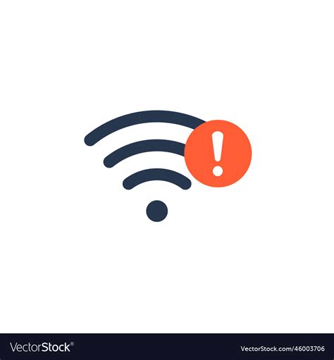 Wifi Bad Connection Problem Icon Lost Network Vector Image