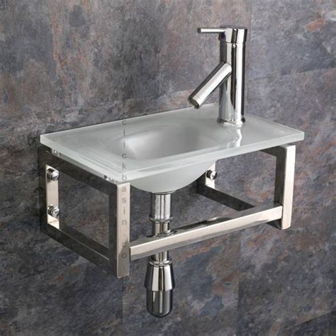 Round black glass wash countertop basin & waste. Matera 400mm by 250mm Wall Hung White Glass Bathroom Basin ...