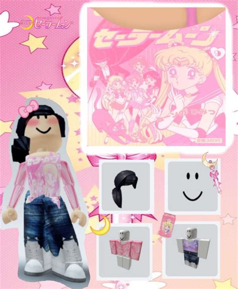 Free Roblox T Shirt Cute Pink Sailor Moon Outfit In 2022 Roblox T